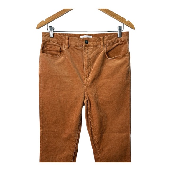LOFT Corduroy Pants High Waist Golden Tan Brown Comfort Women Size‎ Large - Picture 3 of 7
